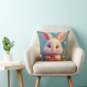 Schattig konijn omringd door decoraties kussen (Stoel)