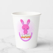 Schattig Konijn Papieren Bekers (Voorkant)
