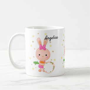 Schattig, Konijn, peddel, verjaardag, groet, uitno Koffiemok