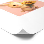 Schattig konijn Poster | Droom gewoon wat je wilt (Hoek)