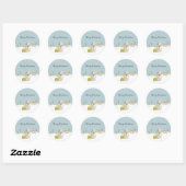 Schattig Konijn Prettig Kerstfeest Ronde Sticker (Vel)