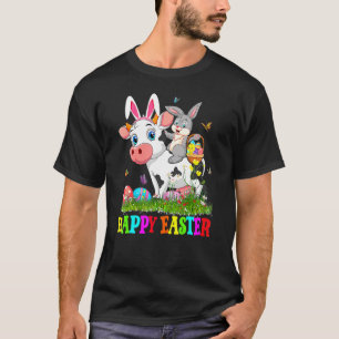 Schattig Konijn Rijdt Koe Paasei Schattige Konijn T-shirt