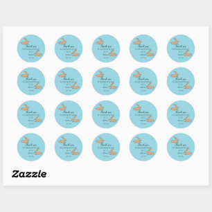 Schattig konijn ronde sticker
