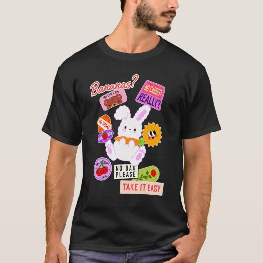 Schattig Konijn, Rustig Aan, Cool T-shirt (Voorkant)