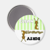 Schattig Konijn Schoon/Vuile Vaatwasser Magneet (Voorkant / Achterkant)