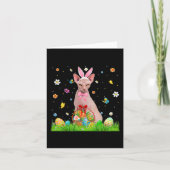 Schattig konijn Sphynx kat en Pasen eiermand Pasen Kaart (Voorkant)