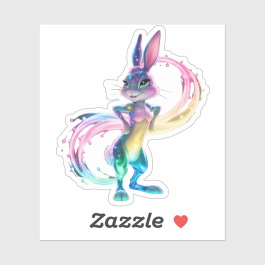 Schattig konijn sticker (Vel)