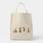 Schattig konijn tote bag (Achterkant)