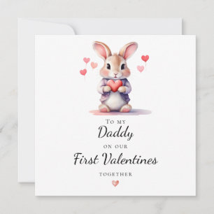 Schattig Konijn Voor Mijn Pappie Op Onze Eerste Va Feestdagenkaart