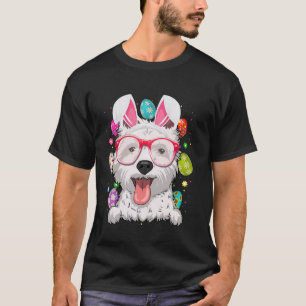 Schattig Konijn Westie Hondengezicht Paaseieren Pa T-shirt
