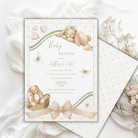 Schattig Konijn Whimsical Vintage Baby Shower