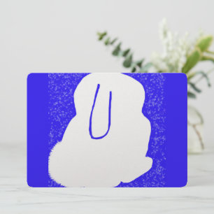 Schattig konijn winterzonnewende vlak feestdagenkaart