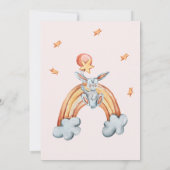 schattig konijnenblauw Baby shower Hartelijk dank Bedankkaart (Achterkant)