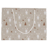 Schattig Konijnenpatroon Grote Geschenktas Groot Cadeauzakje (Achterkant)