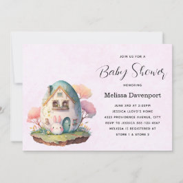 Schattig konijntje Kawaii stijl Baby shower Kaart