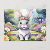 Schattig konijntje, Pasen Feestdagenkaart (Voorkant)
