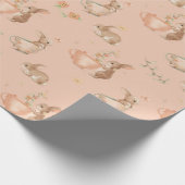 schattig konijntjes thee party cadeaupapier (Hoek)