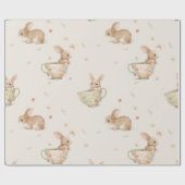 schattig konijntjes thee party cadeaupapier (Vlak)