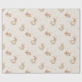 schattig konijntjes thee party cadeaupapier (Vlak)