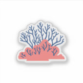 Schattig Koraal Sticker (Voorkant)