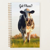 Schattig kreeg plannen Holstein Heifer in weiland Planner (Voorkant)