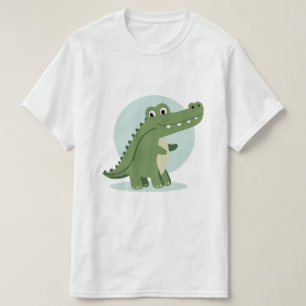 Schattig krokodil karakter t-shirt