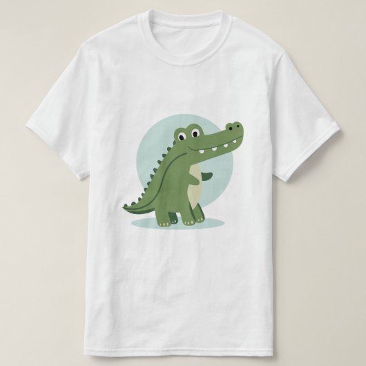 Schattig krokodil karakter t-shirt (Design voorkant)