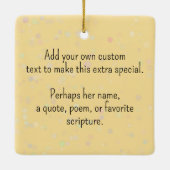 schattig krullend meisje houdt van katten keramisch ornament (Achterkant)