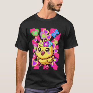 Schattig Kuiken Lente Zomer Tijd Kind Baby Kip 8 T-shirt