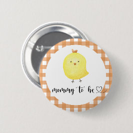 Schattig Kuiken - mama word Baby Shower Ronde Button 5,7 Cm