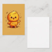 Schattig kuiken notitiekaartje (Voorkant / Achterkant)
