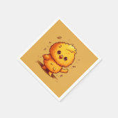 Schattig kuiken servet (Hoek)