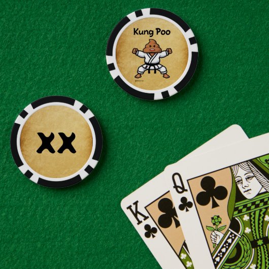 Schattig Kung Poo Karate Poker Chips (Pokertafel (Dubbel))