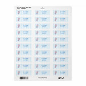 Schattig Kust Handgetekend Zeekreeft Retouradres Etiket (Full Sheet)