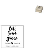 Schattig laat liefde groeien | Bruiloft harten ops Rubberstempel (Gestempeld)