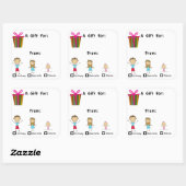 Schattig Label met 3 Kinder namen sticker (Vel)