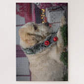 Schattig labrador hond Kerstmis Legpuzzel (Verticaal)