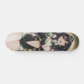 Schattig lachende anime meisje persoonlijk skateboard (Horizontaal)