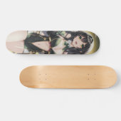Schattig lachende anime meisje persoonlijk skateboard (Horizontaal)