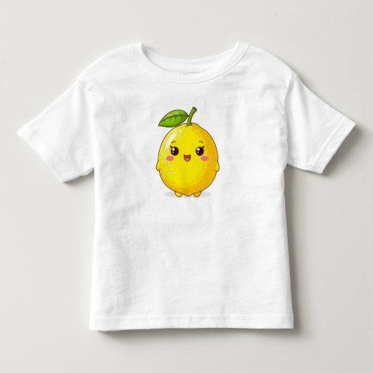 Schattig Lachende Citroen Karakter Kinder Shirts (Voorkant)