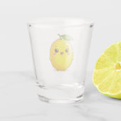 Schattig Lachende Citroen Karakter Shot Glas (Achterkant)