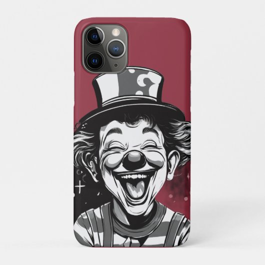 Schattig Lachende Clown Logo voor Kinderen Case-Mate iPhone Case (Achterkant)