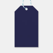 Schattig Ladybird Navy Blue Stripes Cadeaulabel (Achterkant)
