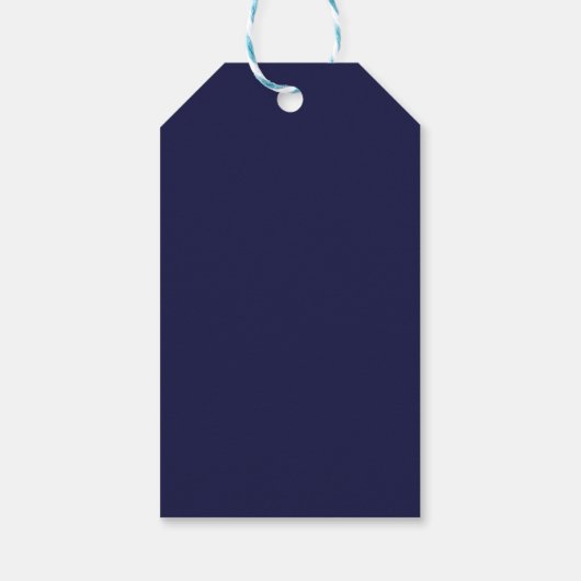 Schattig Ladybird Navy Blue Stripes Cadeaulabel (Achterkant)