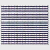 Schattig Ladybird Navy Blue Stripes Cadeaupapier (Vlak)