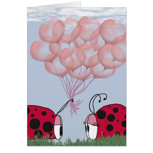 Schattig Ladybug met  roze ballon Bouquet (Voorkant)