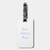 Schattig Ladybug met  roze ballon Bouquet Bagagelabel (Achterkant verticaal)