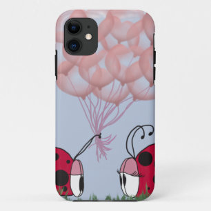 Schattig Ladybug met roze ballon Bouquet Case-Mate iPhone Case