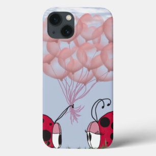 Schattig Ladybug met roze ballon Bouquet iPhone 13 Hoesje
