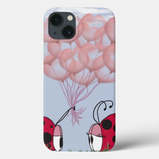 Schattig Ladybug met roze ballon Bouquet Case-Mate iPhone Case (Achterkant)